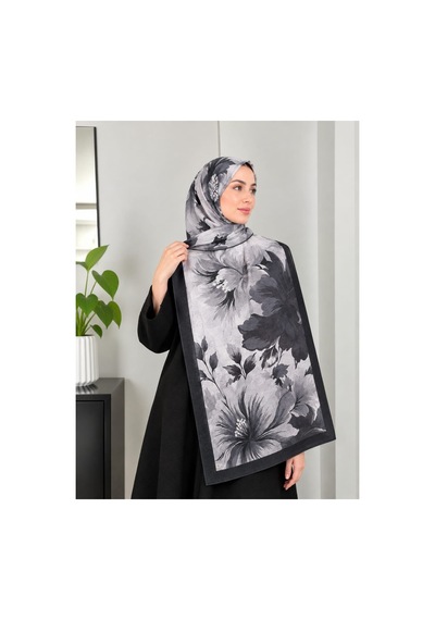 Ardün Hijab Desenli Bambu Kraş Şal Tok Duruşlu, Şık Ve Modern Kadın Şal Metalik - 938078175 Metalik