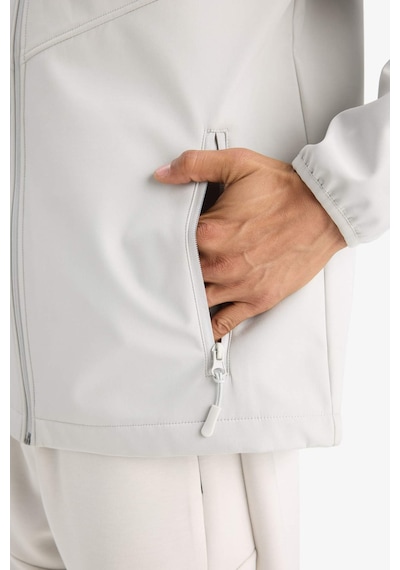 Defacto Rüzgar Geçirmez Su İtici Softshell Yağmurluk A2122AX24AU Gri