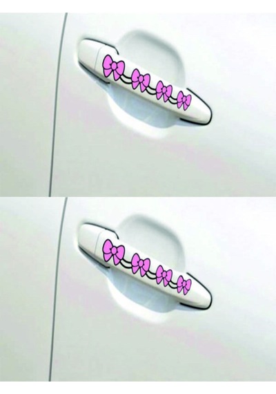 4 Adet Set Sevimli Hello Kitty Kapı Kolu Oto Araba Aksesuar Sticker