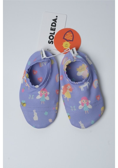 Soleda Uv Korumalı Kaydırmaz Bebek Çocuk Deniz Havuz Patiği Fairy Garden Çok Renkli