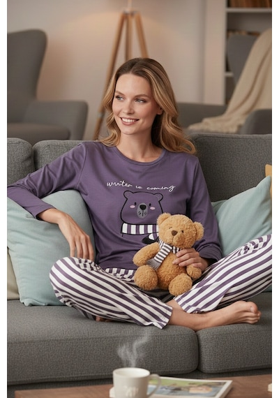 Lela Bayan Pijama Takımı 65719102 Lila LILA