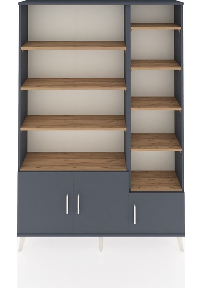 Arges Dolap 10 Raflı 3 Kapaklı 132x30x195 Antrasit-antrasit/çam Antrasıt/atlas Çam Arges Dolap 10 Raflı 3 Kapaklı 132x30x195 Antrasit-antrasit/çam Antrasıt/atlas Çam