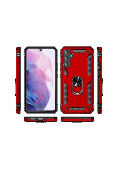 Galaxy A34 Kılıf Zore Vega Yüzüklü Standlı Zırh Kılıf