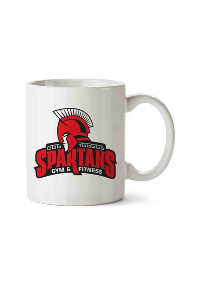Spartans Gym Fitness İki Tarafı Baskılı Kupa Bardak.jpg