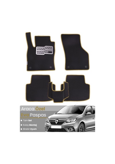 Renault Symbol 3 2013-2020 Uyumlu Eva Paspas Tam Set Araca Özel,su Geçirmez,hızlı Ve Kolay Montaj 806