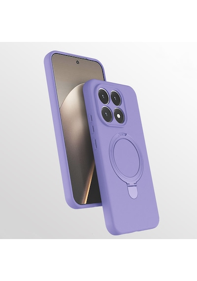 Xiaomi 15t Kılıf M-safe Şarj Özellikli Standlı Samara Kılıf Lila