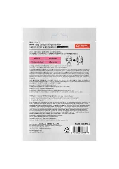 Dermal Seoulface Somon Dna Pdrn Bariyer Güçlendirici Nemlendirici Ampul Maske Kore Maskesi 23 Gr. 10 Adet
