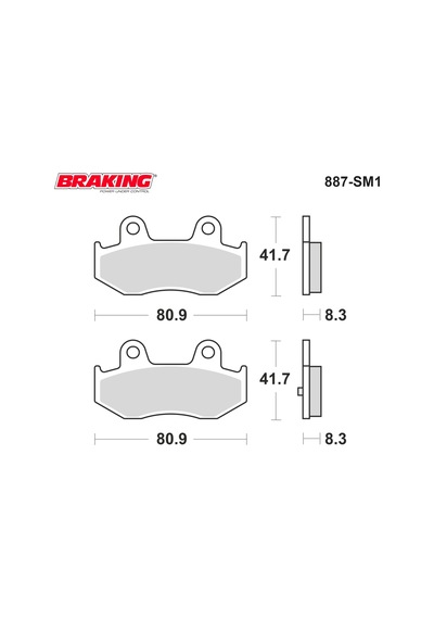 Brakıng 887sm1 Yarı Metalik Arka Fren Balatası