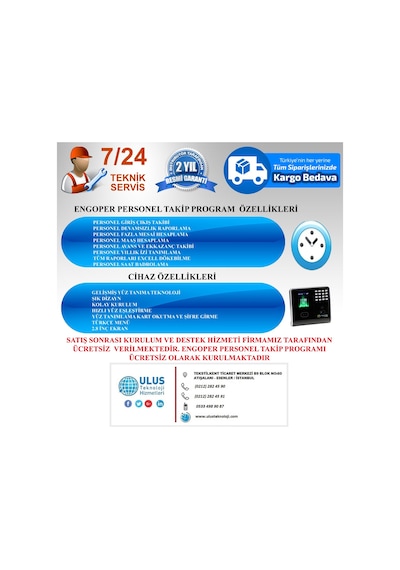 Yüz Tanima Kart Okuyuculu Personel Takip Sistemi Kurulum Dahil