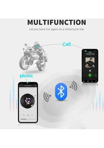 X63 Motosiklet Kask Kulaklık Intercom Işıklı Motorsiklet Interkom 5.3
