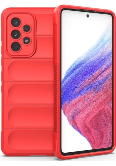 Samsung Galaxy  Uyumlu - A73 5g Kılıf Optimum Silikon - Kırmızı