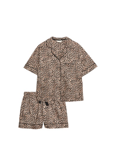 Marks & Spencer Desenli Pijama Takım T37002207J Kahverengi Marks & Spencer Desenli Pijama Takım T37002207J Kahverengi