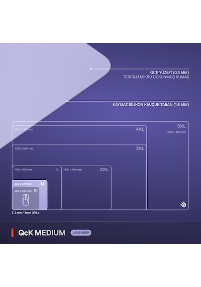 Steelseries Qck Medium Gaming Oyun Mousepad - Lila Mor