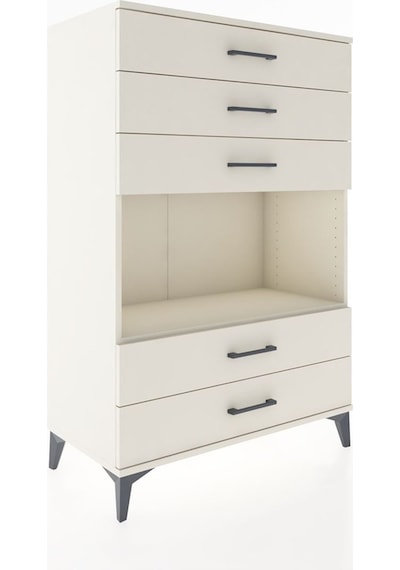 Hyperion Dolap Tek Raflı 5 Çekmeceli 88x44x134 Aytaşı-aytaşı Aytası