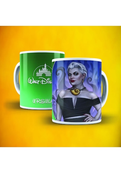 Disney Ursula Baskılı Kupa Bardak Beyaz