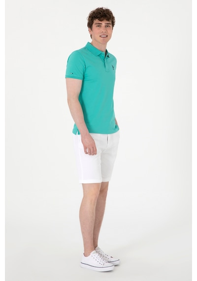 U.S. Polo Assn. Erkek Slim Fit Polo Yaka Mint Basic Tişört 50298011-VR090