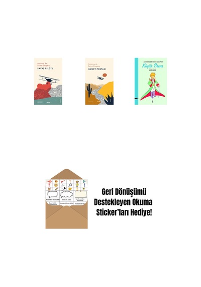 Savaş Pilotu + Güney Postası + Küçük Prens + Okuma Sticker'ları