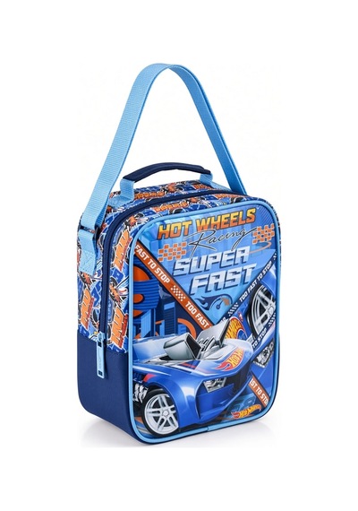 Hot Wheels Mavi Beslenme Çantası Çocuk Öğrenci Okul Yemek Çantası Günlük Kullanım 26x21x10 Cm Çok Renkli