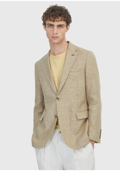 Ramsey Açık Sarı Shirt Shoulder Slim Fit Yün Karışımlı Ceket