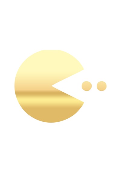 Pacman Araba 17x17 Cm Gold