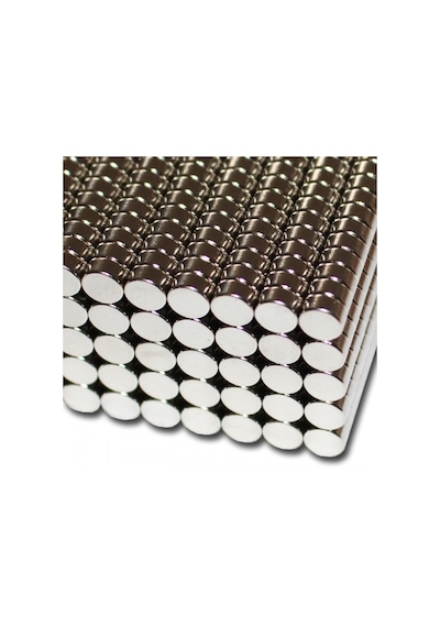 50 Adet 6Mm X 3Mm Yuvarlak Güçlü Neodyum Mıknatıs Magnet