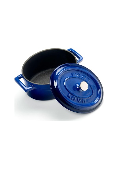 Metal Oval Mini Tencere, Mavi Çok Renkli