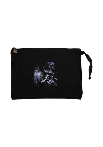 Moonspell Wolfheart Siyah Clutch Astarlı Cüzdan / El Çantası Siyah