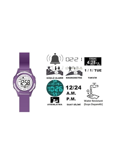 Jaga Jl Em1255-ojdj 640041 100 M Kronometreli Alarmlı Işıklı Genç Kol Saati Çok Renkli