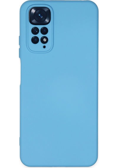 Newface Xiaomi Redmi Note 11 Kılıf Nano İçi Kadife Silikon - Mavi Mavi