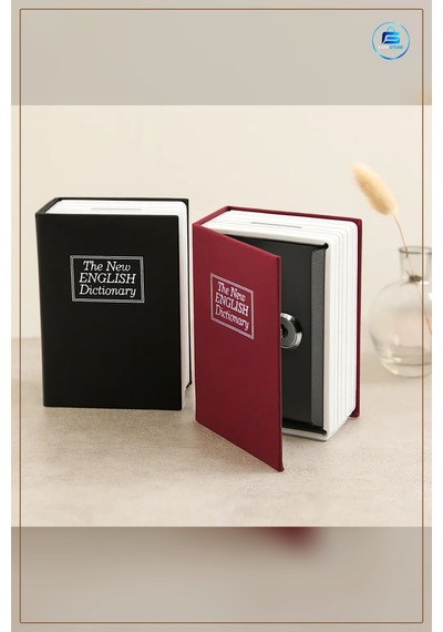 Kitap Modeli Kilitli Kasa 180x115x55 Mm Gizli Kumbara Metal Ev Of