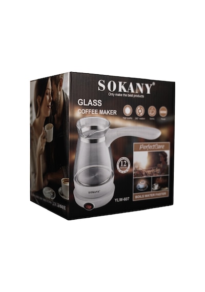Sokany YLW-607 600 W Cam Elektrikli Türk Kahvesi Makinesi