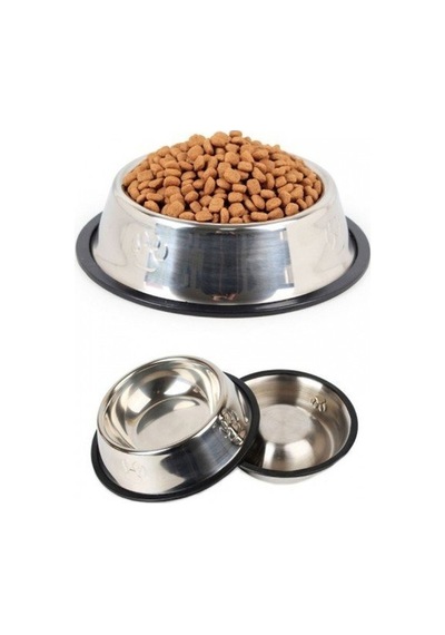 Paslanmaz Çelik Mama &amp; Su Kabı 18 Cm