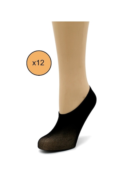 Cf Colour Feet Cf 12'Li Paket Siyah Ince Naylon Suba/Babet Çorap Siyah