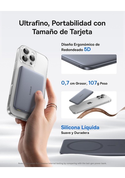 Am41 Picogo 0.3" Ultra İnce 5000mah Magsafe Kablosuz Powerbank, Gri