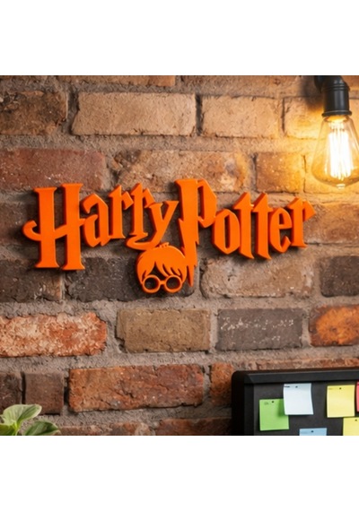 Harry Potter Logo Standı Dekoratif Masa Üstü & Duvar Süsü 194x67x15 Mm 194 X 67 X 15 Mm