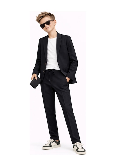 Ahengim Erkek Çocuk Modern Casual Slim Fit Takım Elbise Ak2850 Siyah Ahengim Erkek Çocuk Modern Casual Slim Fit Takım Elbise Ak2850 Siyah