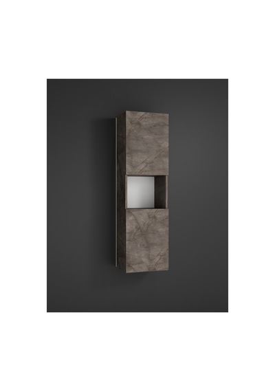 Lisa Banyo Dolabı Duvara Monte Raflı Mdf Gri