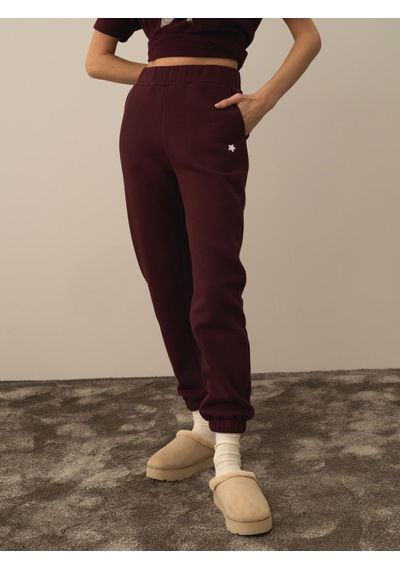 Xint Bordo Regular Fit Pamuklu Sweat Pantolon 470423