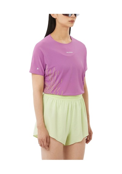 Salomon Sense Aero Ss Tee Gfx W 2056 Pembe