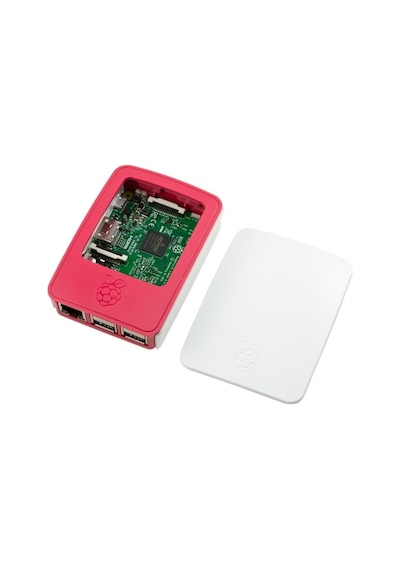 Robotistan-Raspberry Pi B+/2/3 Muhafaza Kutusu - Beyaz, Kırmızı
