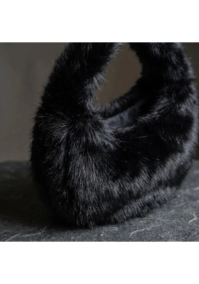 Zennamoda Siyah Peluş Kadın El Çantası Yumuşak Tüylü Astarlı Mini Omuz Çantası Çok Renkli