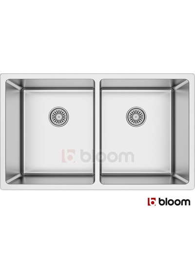 Bloom Loft 2 Gözlü Paslanmaz Çelik Eviye 34 / 34 x 70 CM