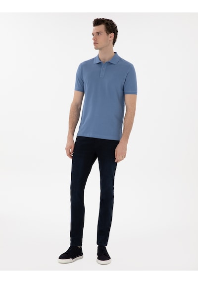 Pierre Cardin Erkek Mavi Tişört Basic 50302561-vr036 Mavi