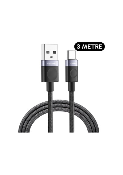 Ven-dens Vd-dcm03 Premium Usb-c Pd Hızlı Şarj Kablosu - 3 Metre