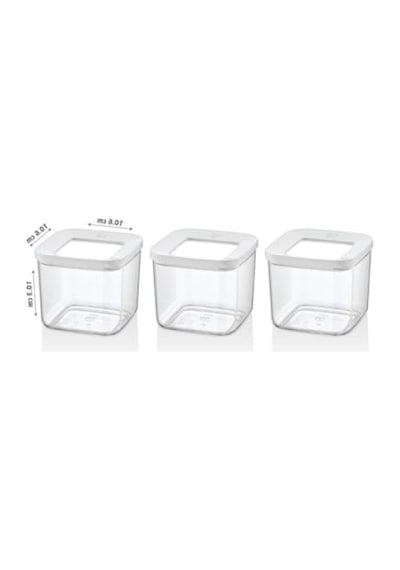 3 Adet 700 Ml Kapasiteye Sahip Kare Saklama Kabı 0