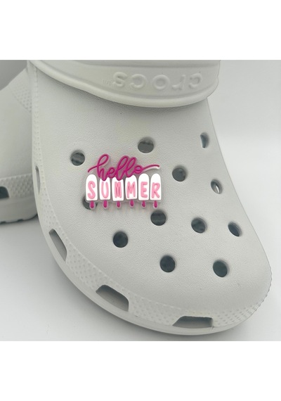 Crocs Terlik Süsü Ve Aksesuarı , Çanta Süsü Jibbitz 3d Hello Summer 04 Logo Aksesuar Fuşya-pembe-beyaz-şeffaf Crocs Terlik Süsü Ve Aksesuarı , Çanta Süsü Jibbitz 3d Hello Summer 04 Logo Aksesuar Fuşya-pembe-beyaz-şeffaf