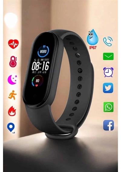 Fitness Takibi Yapan Akıllı Bileklik 0.96 İnç Ekran