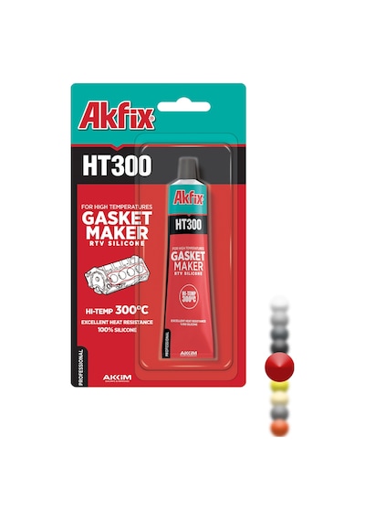 Akfıx Ht300 Yüksek Isı Silikonu Rtv Kırmızı 50gr. Kırmızı Kırmızı