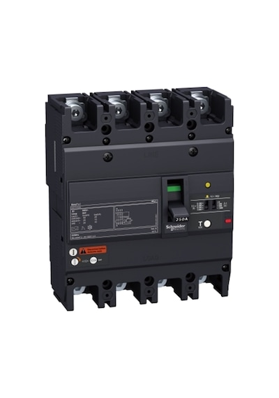 Schneider Electric , EZCV250H4160 , EZC Devre Kesici 4P 36kA 220/240V 160A MCCB