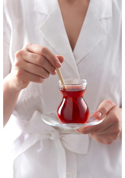 Paşabahçe Dantel Çay Bardağı 0 6'li Hediyelik Kutu Çok Renkli